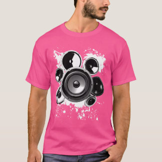 Camiseta Auto-falante Techno Bass Music Graphics Oferta Uni