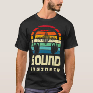 Camiseta Auto-falantes Retro Engin de som de engenharia de