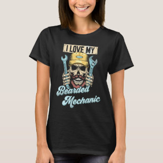 Camiseta Auto Mechanic Car Guy Car I Love My Bearded Mechan