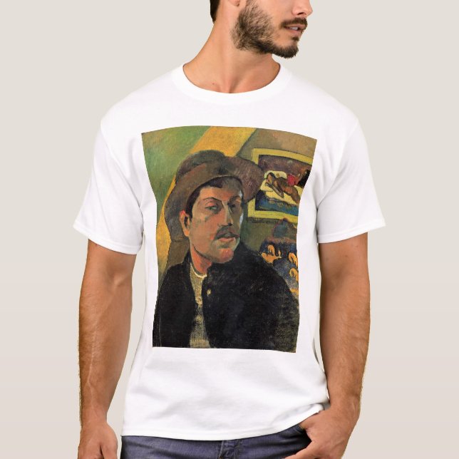 Camiseta Auto-Retrato por Paul Gauguin (a melhor qualidade) (Frente)