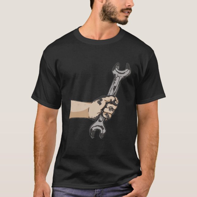 Camiseta Auto Wrench Workshop  Garage Car Mechanic (Frente)