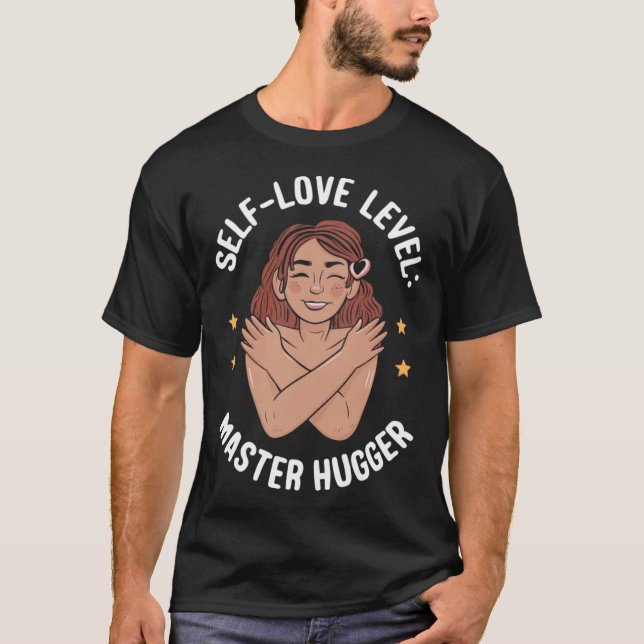 Camiseta Autoamor Nível Master Hugger Sticker (Frente)