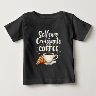 Camiseta Autoatendimento é Croissant e Cafeine Patesry
