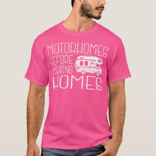 Camiseta Autocaravanas Antes De Enfermeirar Casas Acampando