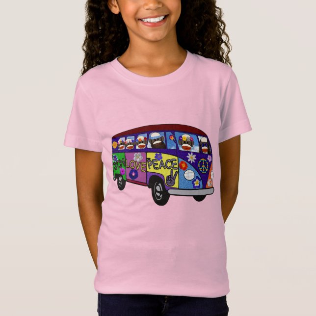 Camiseta Autocarro da Paz do Macaco de Meia  (Frente)