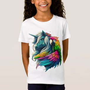 Camiseta Autocolante de fusão de Unicórnio encantado"