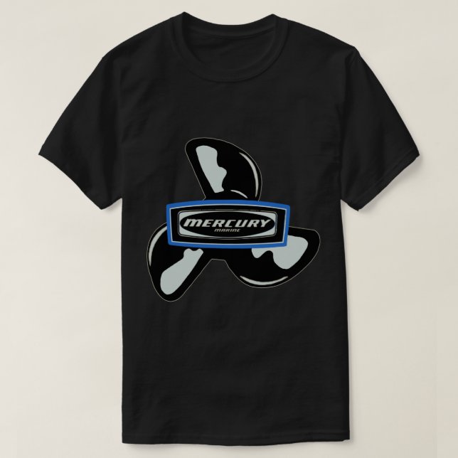 Camiseta Autocolante Mercury Outboard (Frente do Design)