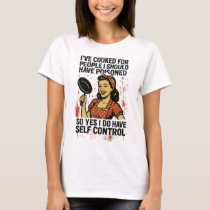 Camiseta Autocontrole – Poder Feminista Retrô Sarcástico