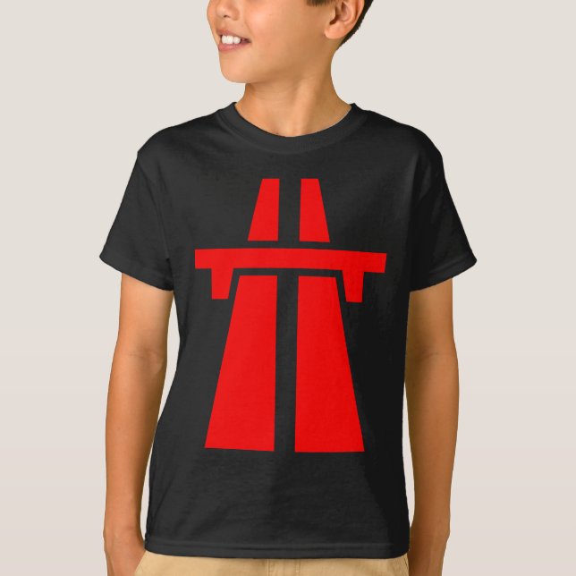 Camiseta Autoestrada, Autobahn - Vermelho (Frente)