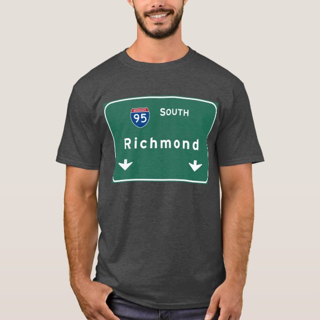 Camiseta Autoestrada da estrada nacional de Richmond (Frente)