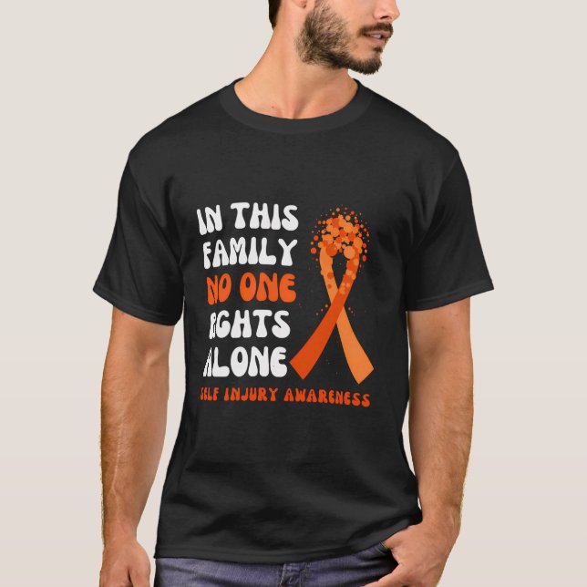 Camiseta Autoferimento Consciência Laranja Fita Esperança F (Frente)