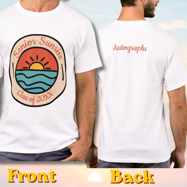 Camiseta Autógrafos Senior Sunrise (Customizable Senior Sunrise Shirt with a space for autographs)