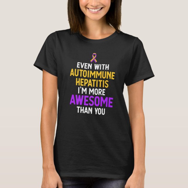 Camiseta Autoimmune Hepatitis Survivor Warrior (Frente)