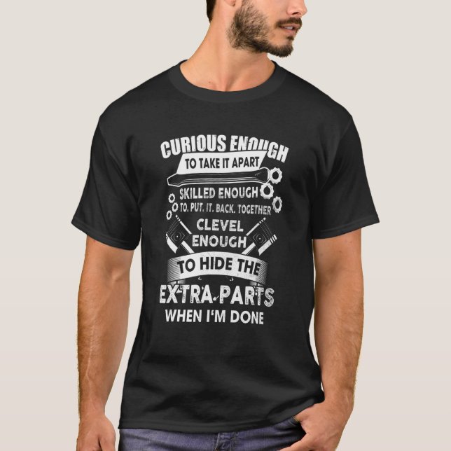Camiseta Automático Automático De Carro Curioso O Suficient (Frente)