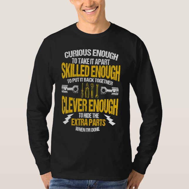 Camiseta Automático Com Habilidade Suficiente E Suficiente  (Frente)