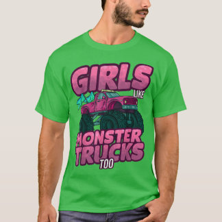 Camiseta Automobilista Mãe Monstro Mulheres de Caminhão
