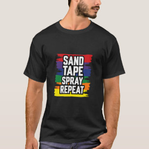 Camiseta Automotivo do Auto Body Painter de repetição de fi