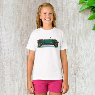 Camiseta Automóvel Clássico de Carro vintage Verde Antigo