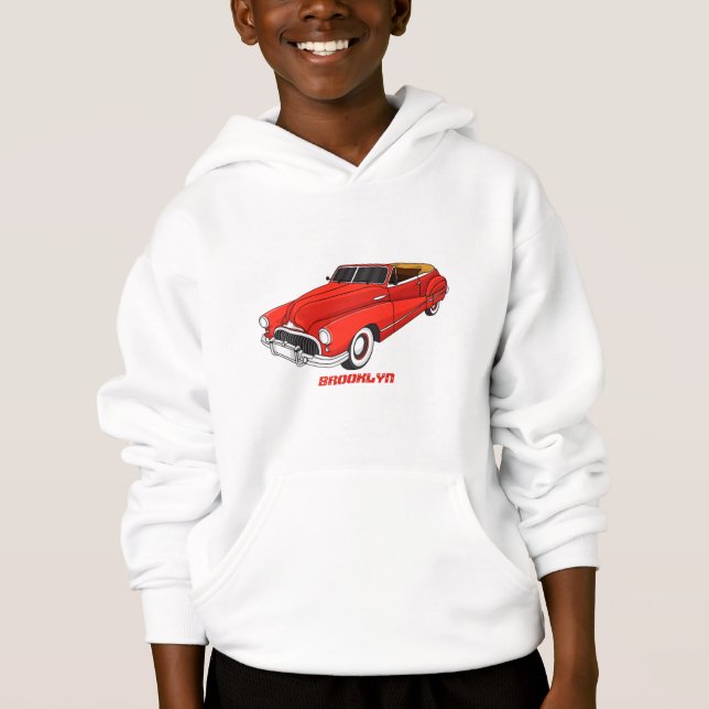 Camiseta Automóvel clássico vermelho 1948 (Frente)
