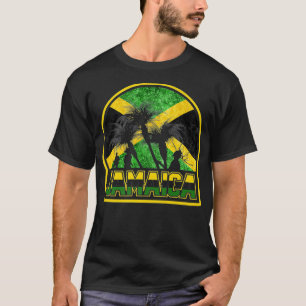 Camiseta Automóvel engraçado Jamaica Flag Palm Summer Vacil