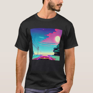 Camiseta Automóvel sintético ultrun retrowave futuresynics