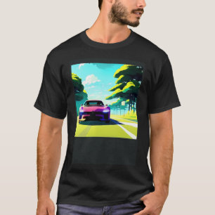 Camiseta Automóvel sintético ultrun retrowave futuresynics