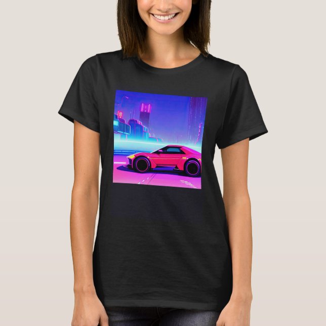 Camiseta Automóvel sintético ultrun retrowave futuresynics  (Frente)