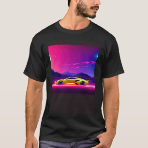 Camiseta Automóvel sintético ultrun retrowave futuresynics