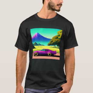Camiseta Automóvel sintético ultrun retrowave futuresynics