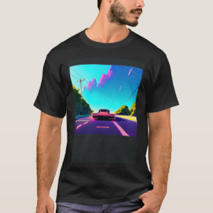 Camiseta Automóvel sintético ultrun retrowave futuresynics