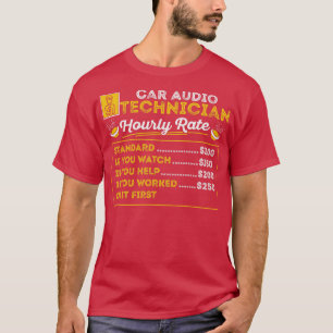 Camiseta Automóvel Técnico de Áudio Automóvel Estéreo