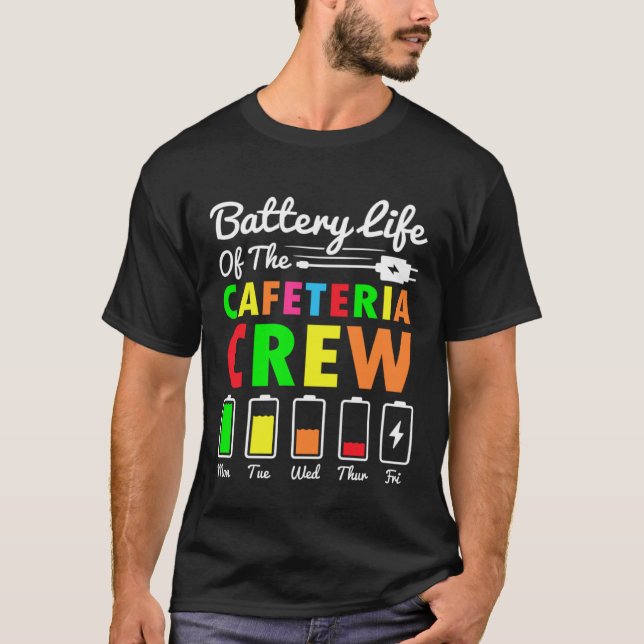Camiseta Autonomia da bateria da cantina da tripulação da c (Frente)