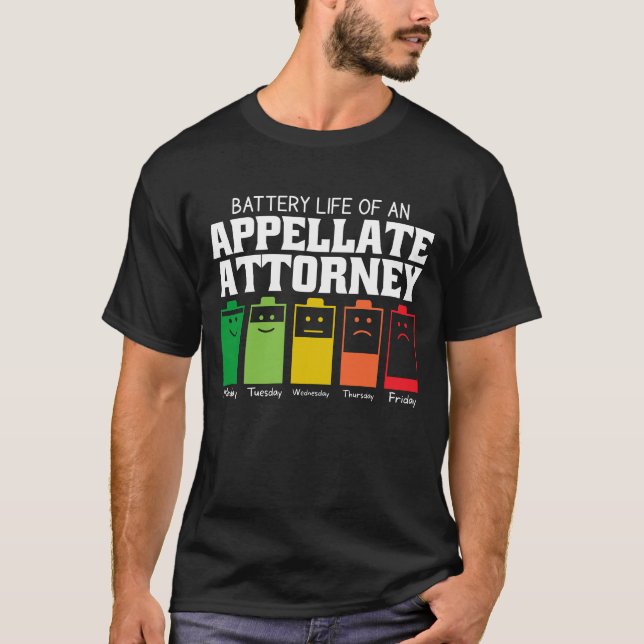 Camiseta Autonomia Da Bateria De Um Advogado De Recurso (Frente)