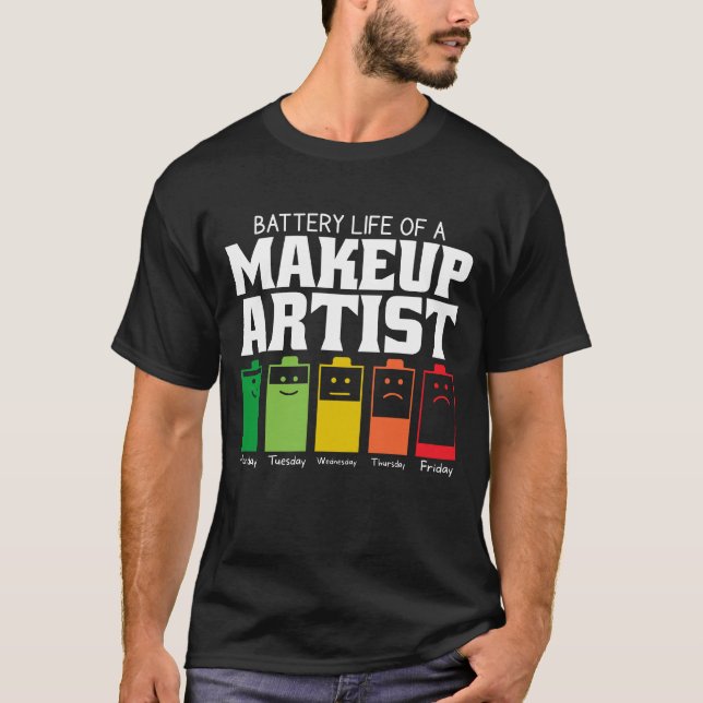 Camiseta Autonomia Da Bateria De Um Artista De Maqueamento (Frente)