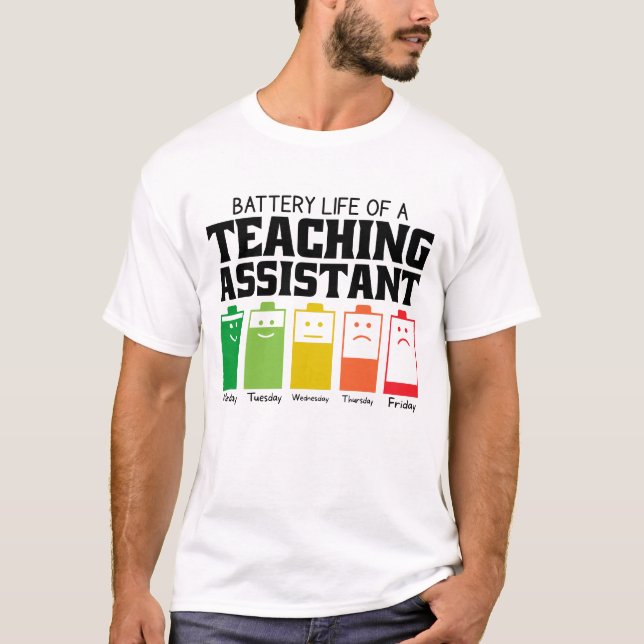 Camiseta Autonomia Da Bateria De Um Assistente De Ensino (Frente)