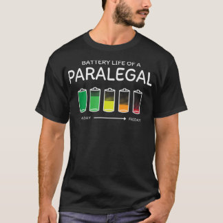 Camiseta Autonomia da bateria de um assistente jurídico de 