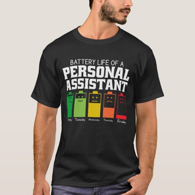 Camiseta Autonomia Da Bateria De Um Assistente Pessoal (Frente)