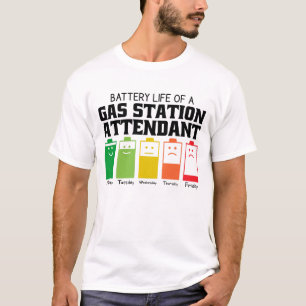 Camiseta Autonomia Da Bateria De Um Atendedor De Estação De