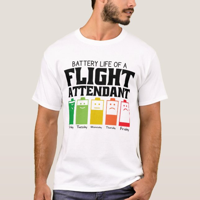 Camiseta Autonomia Da Bateria De Um Atendedor De Voo (Frente)
