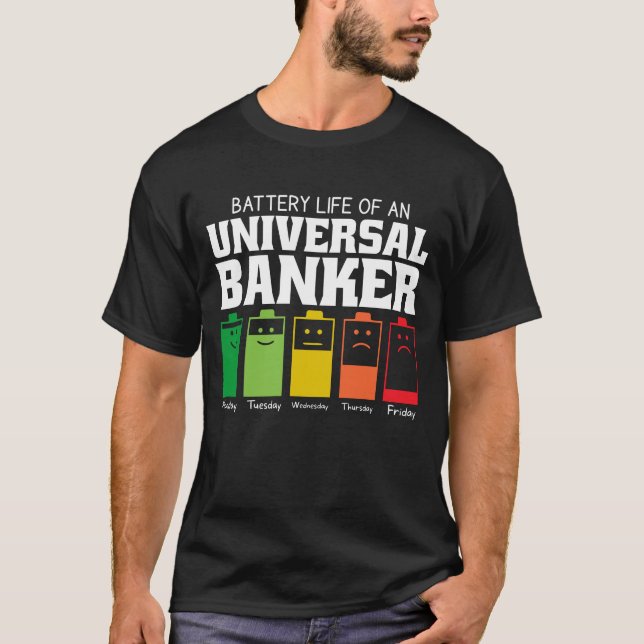 Camiseta Autonomia Da Bateria De Um Banqueiro Universal (Frente)