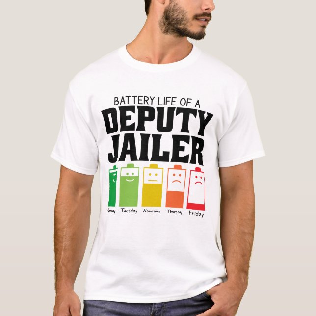 Camiseta Autonomia Da Bateria De Um Carcereiro Adjunto (Frente)