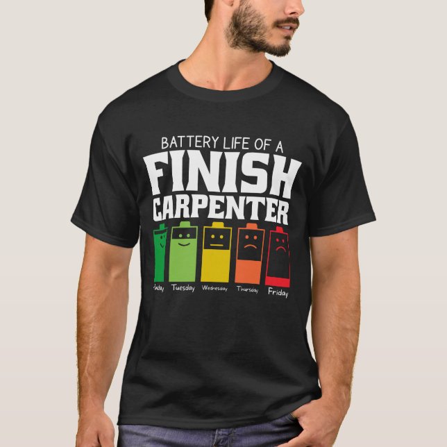 Camiseta Autonomia Da Bateria De Um Carpinteiro Acabado (Frente)