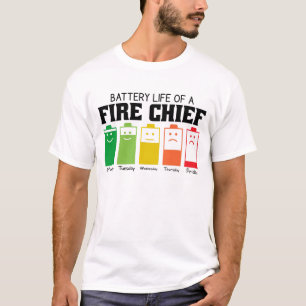 Camiseta Autonomia Da Bateria De Um Chefe De Incêndio