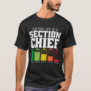 Camiseta Autonomia Da Bateria De Um Chefe De Seção