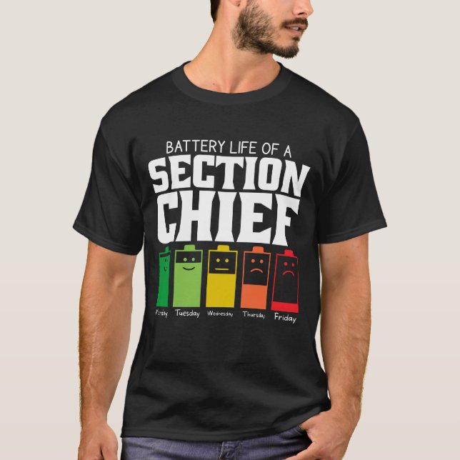 Camiseta Autonomia Da Bateria De Um Chefe De Seção (Frente)