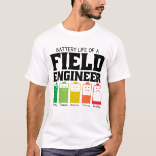 Camiseta Autonomia Da Bateria De Um Engenheiro De Campo