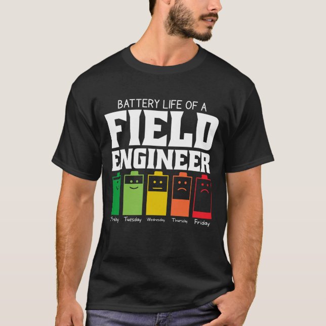 Camiseta Autonomia Da Bateria De Um Engenheiro De Campo (Frente)