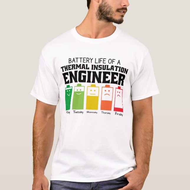 Camiseta Autonomia Da Bateria De Um Engenheiro De Isolament (Frente)