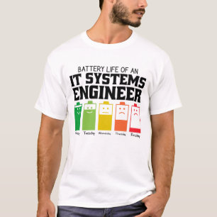 Camiseta Autonomia Da Bateria De Um Engenheiro De Sistemas