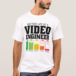 Camiseta Autonomia Da Bateria De Um Engenheiro De Vídeo